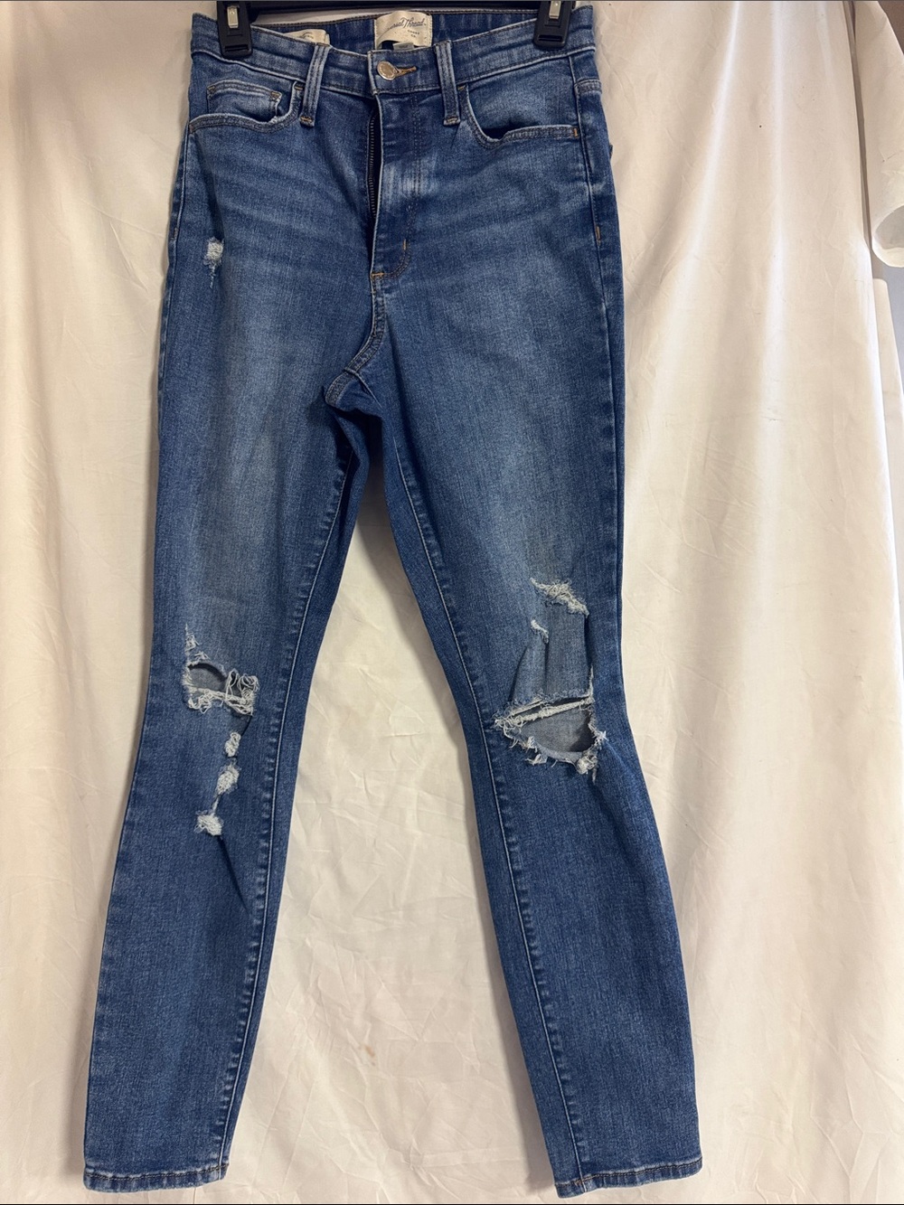 Universal Thread Dark Blue Distressed Skinny Jeans